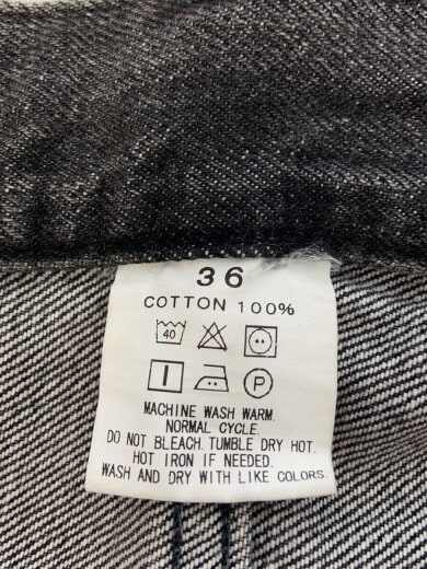 商品画像：デニムセットアップ/デニムジャケット/XL/デニムパンツ/36/コットン/BLK 6