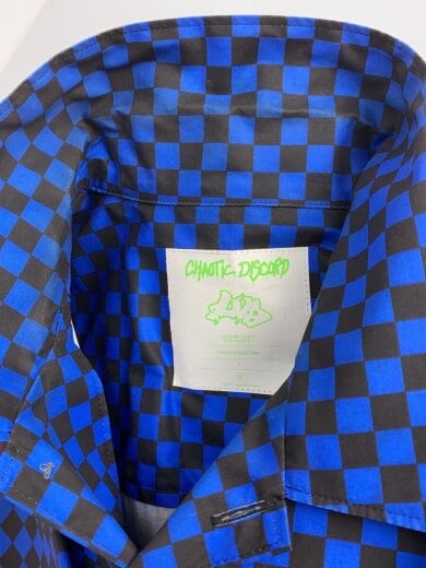 商品画像：01SS/DISCORD期 /Checker Flag Shirt/半袖シャツ/L/BLU/チェック/Z240-1 6