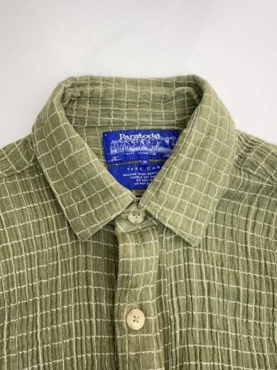 商品画像：USA製/PARATODO/Jardin Shirt/長袖シャツ/M/コットン/GRN/チェック 8