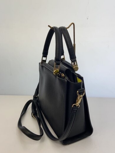 商品画像：2WAY/トートバッグ/ハンドバッグ/BLK/無地 2