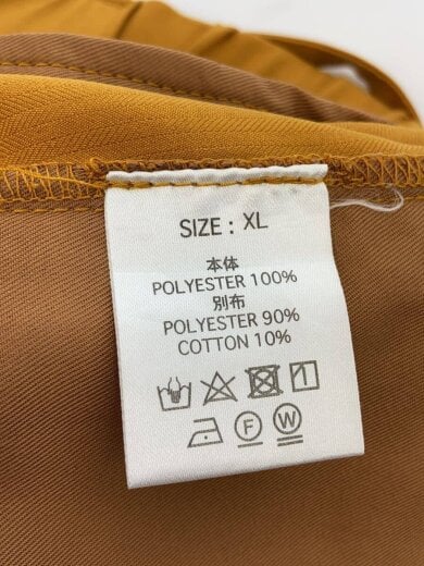 商品画像：ワイドテーパードパンツ/ボトム/XL/ポリエステル/YLW/無地 5