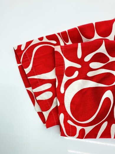 商品画像：USA製/60s/アブストラクト/半袖シャツ/M/アクリル/RED/総柄 5