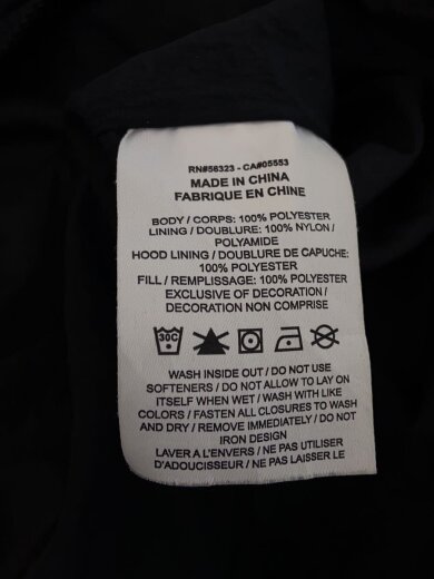 商品画像：中綿ジャケット/L/ポリエステル/BLK/無地 4