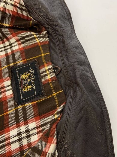 商品画像：レザージャケット・ブルゾン/LL/牛革/BRW/無地 5