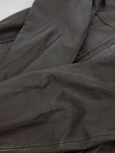 商品画像：レザージャケット・ブルゾン/LL/牛革/BRW/無地 7