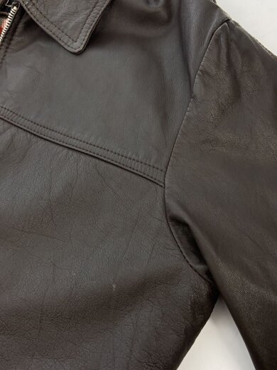 商品画像：レザージャケット・ブルゾン/LL/牛革/BRW/無地 8