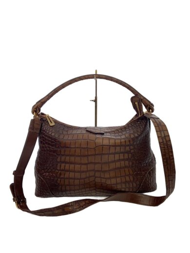 商品画像：型押し/2WAY/ショルダーバッグ/BRW/無地 1