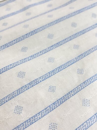 商品画像：BERNARD/90s/バンドカラー/長袖シャツ/M/コットン/WHT/ストライプ 9