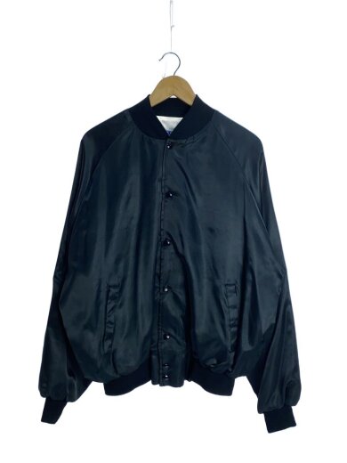 商品画像：90s/USA製/Chevrolet/スタジャン/ナイロンジャケット/XL/ナイロン/BLK/無地 1