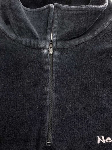 商品画像：90s/ベロア/ハーフジップ/トップス/L/コットン/BLK 7