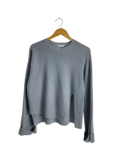 商品画像：リボンタイチュニックコンビニット/ニット・セーター(厚手)/one/アクリル/GRY/FWNO255106 1