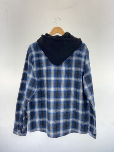 商品画像：切替/ジップパーカー/L/コットン/BLU/チェック// 2