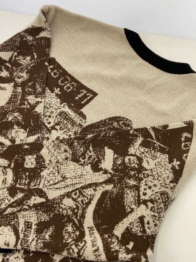 商品画像：BUVA jacquard KNITNAT/ニット・セーター(薄手)/M/アクリル/BRW/bv-knit2500// 8