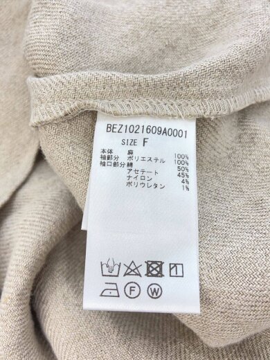 商品画像：7分袖ワンピース/M/リネン/BEG/無地/BEZ1021609A0001// 4