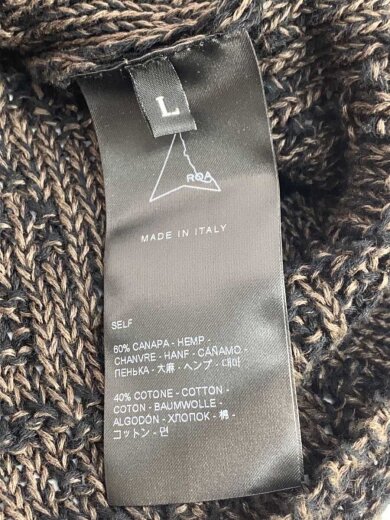 商品画像：VORTEX VEST/ニットベスト(薄手)/L/ヘンプ/BLK/総柄// 4