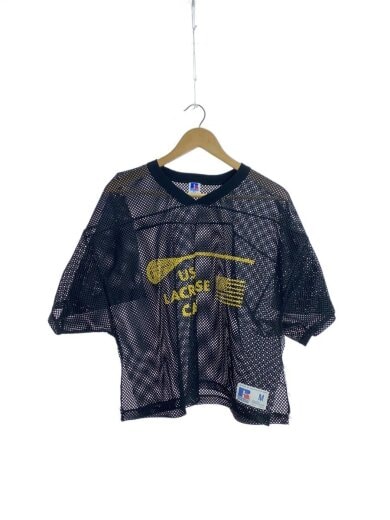 商品画像：90s/USA製/USA LACROSS CAMP/メッシュカットソー/M/ポリエステル/BLK/プリント// 1