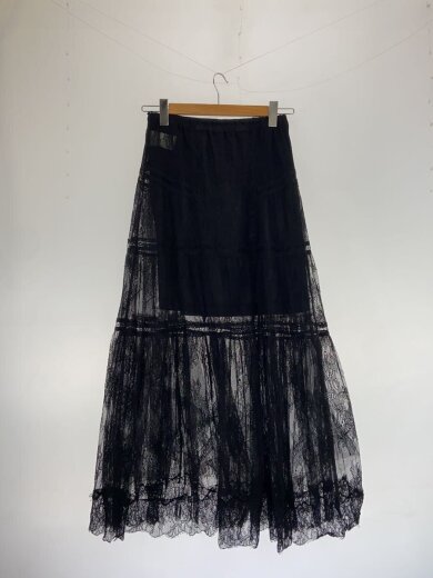 商品画像：Lace Tiered Skirt/ロングスカート/38/ポリエステル/BLK/21251515310// 2
