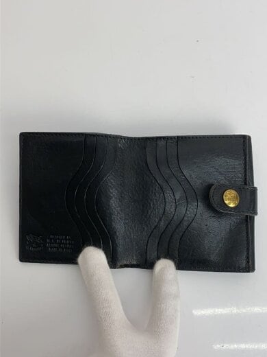 商品画像：2つ折り財布/レザー/BLK/無地/メンズ 4