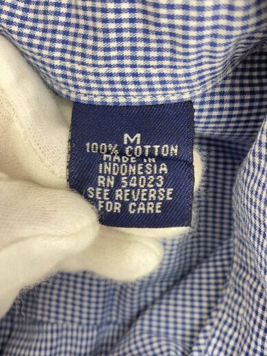 商品画像：00s/OLD GAP/ボタンダウン ギンガムチェック長袖シャツ/M/コットン/IDG/チェック 4