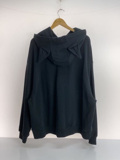 商品画像：猫耳/プルオーバースウェットパーカー/XL/コットン/BLK// 2