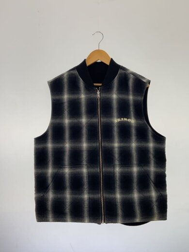 商品画像：OMBRE PLAID REVERSIBLE VEST/ベスト/L/BLK/101233021005// 7