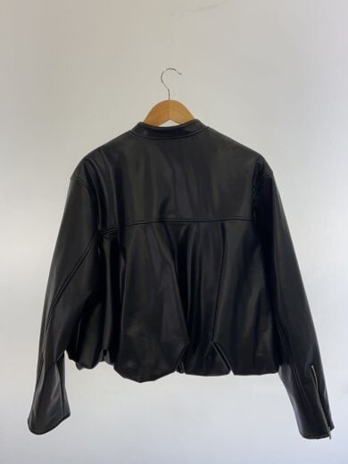 商品画像：フェイクレザーブルゾン/38/フェイクレザー/BLK/無地/8725-199-0049 2