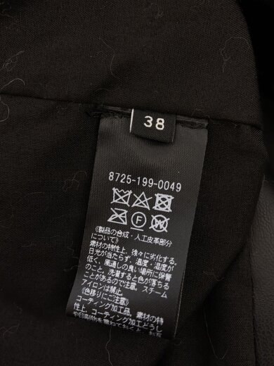 商品画像：フェイクレザーブルゾン/38/フェイクレザー/BLK/無地/8725-199-0049 5