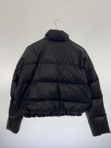 商品画像：フェイクレザーショートダウンコート/ダウンジャケット/フェイクレザー/BLK/072150000201-01 2