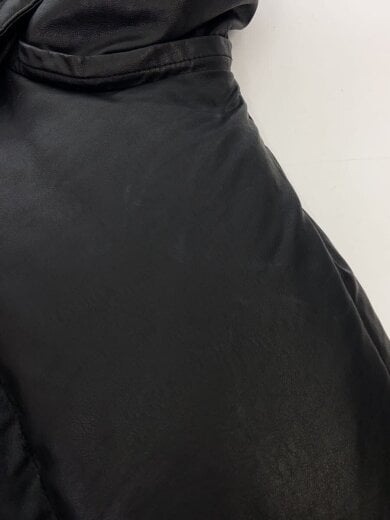 商品画像：フェイクレザーショートダウンコート/ダウンジャケット/フェイクレザー/BLK/072150000201-01 9