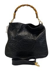 OLD GUCCI/オールド/バンブーハンドル/オーストリッチレザー/2WAY/0013754