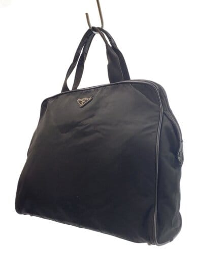 商品画像：トートバッグ/ナイロン/BLK/ハンドル部レザー剥がれ、シミ有 2