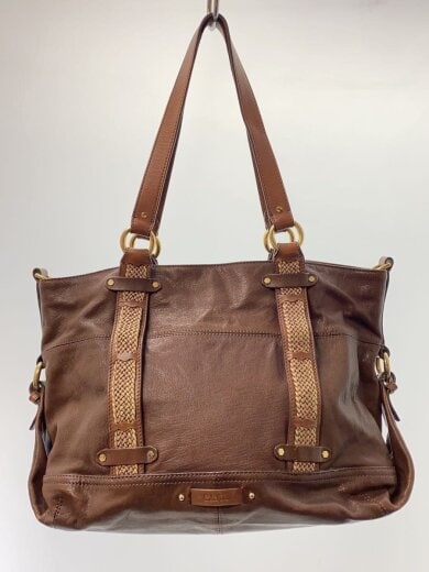 商品画像：トートバッグ/レザー/BRW/無地 1