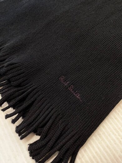 商品画像：マフラー/ウール/BLK/無地/メンズ 2