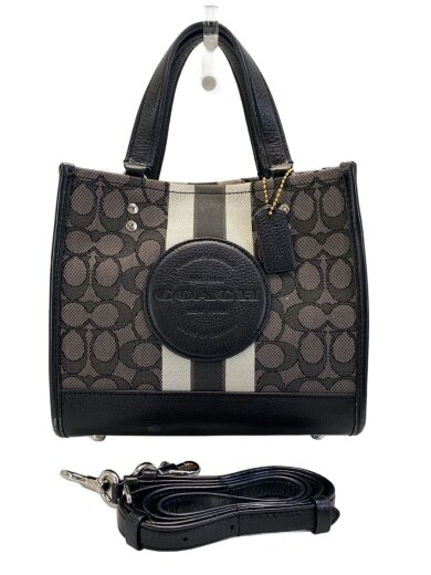 商品画像：2way/デンプシー トート 22/ショルダー/シグネチャー/キャンバス/BLK/総柄/C7083 1