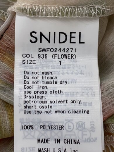 商品画像：24SS/シフォンフリルミニワンピース/1/ポリエステル/BEG/総柄/SWFO244271 3