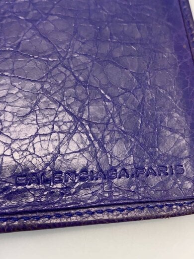 商品画像：2つ折り財布/レザー/BLU/メンズ/変色・使用感有 3