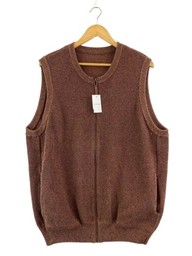 商品画像：Moss Stitch Zip Vest/ベスト/2/コットン/BRW/2201-003 1