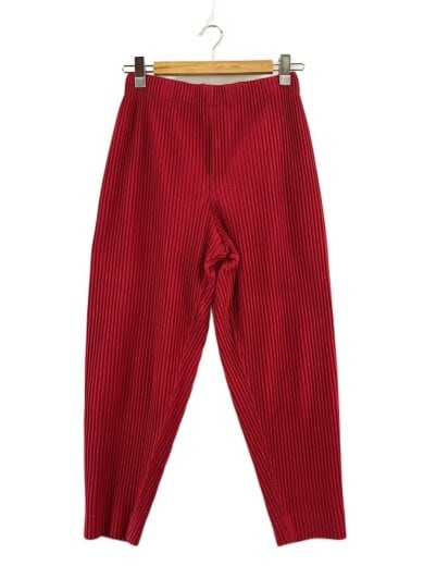 商品画像：プリーツパンツ/ボトム/1/ポリエステル/RED/無地/HP03JF137 1