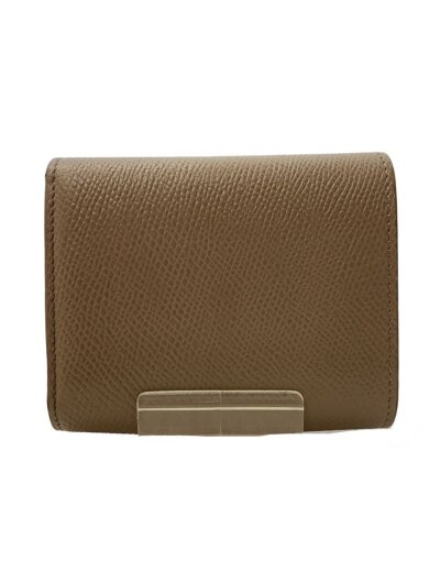 商品画像：スモールトリフォールドウォレット/レザー/GRY/レディース/10B573BEL/パイピングヒビあり 2