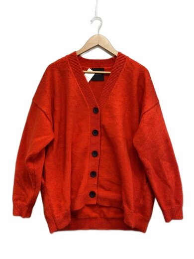 商品画像：カーディガン(厚手)/FREE/ポリエステル/RED/無地/6844303 1