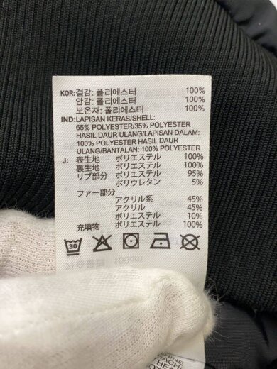 商品画像：ジャケット/L/ポリエステル/BLK/GE1311/PAD FUR BOMBER 4