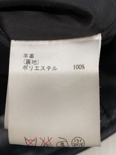 商品画像：レザージャケット・ブルゾン/ノーカラー/38/羊革/BLK/無地/1630 4083-0// 5