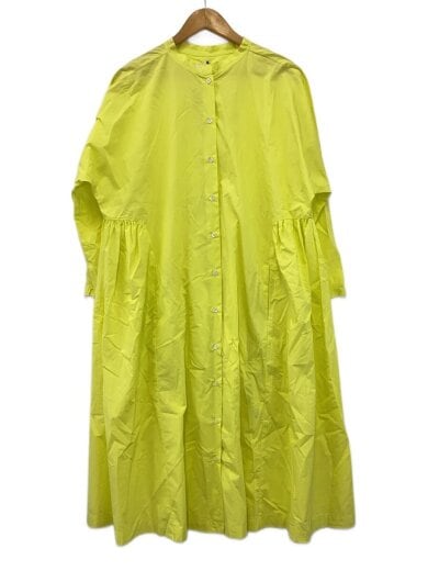 商品画像：長袖ワンピース/38/コットン/YLW/スタンドカラーワンピース 1