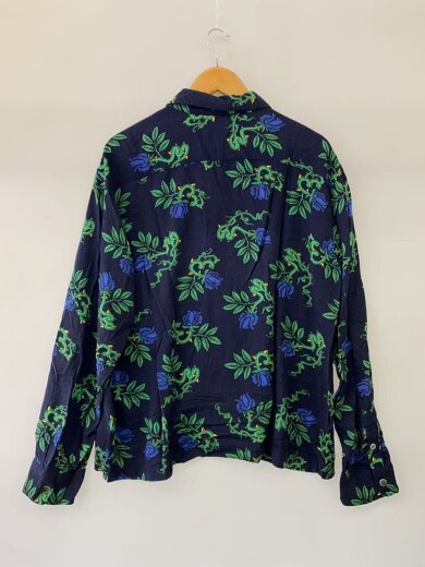 商品画像：ROSE PATTERN LONG-SLEEVE SHIRT/2/レーヨン/NVY/総柄/US1440 2