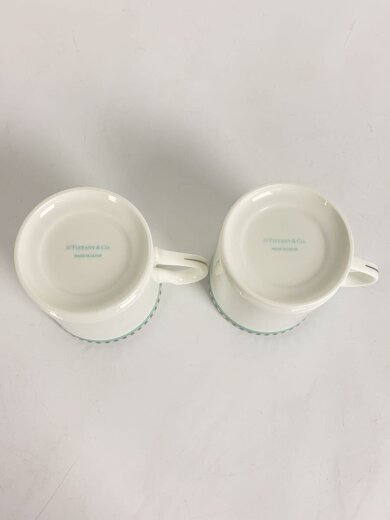 商品画像：マグカップ/2点セット/ホワイト/プラチナブルーバンド// 3