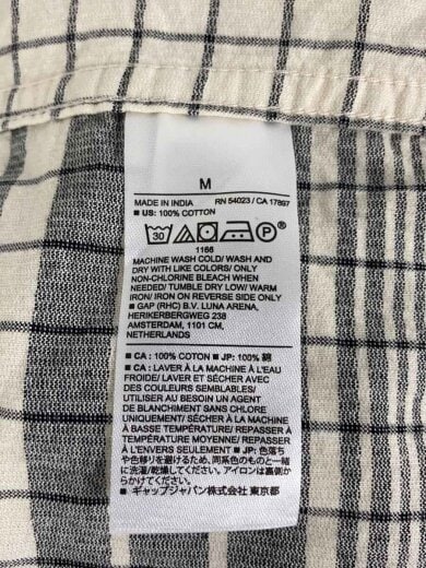 商品画像：長袖シャツ/M/コットン/グレー/チェック/747510-06/ボタンダウン// 4