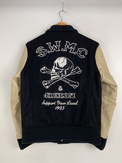 商品画像：×SKULL WORKS/スタジャン/4/ポリエステル/ブラック/無地/JACK ROSE VINTAGE// 2
