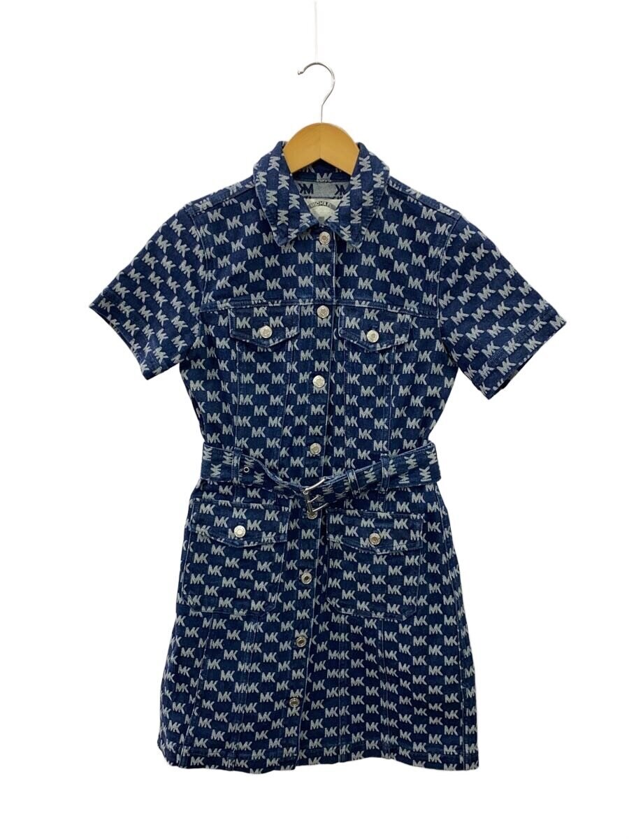 MICHAEL MICHAEL KORS / 半袖ワンピース/XS/コットン/IDG/総柄/JF5820LJGW