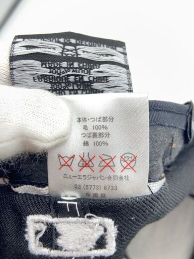 商品画像：キャップ/7 3/4/ウール/BLK/メンズ/ニューヨークヤンキース/ペイント加工 6