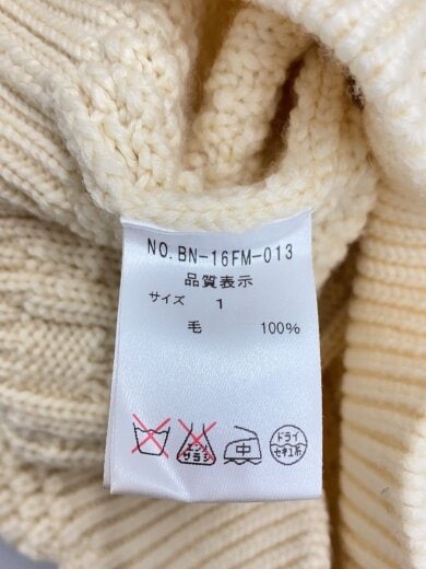 商品画像：ニット・セーター(厚手)/1/ウール/BEG/BN-16FM-013 4